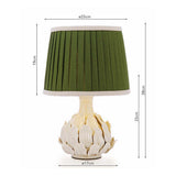 Joules Chatsworth Table Lamp Cream Ceramic With Green Shade
