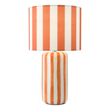 Dar Cicada Table Lamp Orange and Polished Chrome With Shade