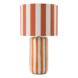 Dar Cicada Table Lamp Orange and Polished Chrome With Shade