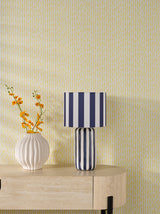 Dar Cicada Table Lamp Blue and Polished Chrome With Shade