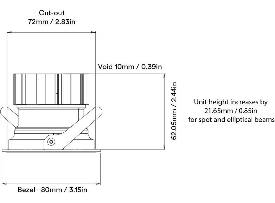 Orluna Clarin Fixed LED Downlight