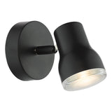 Dar Clint Bathroom Wall Spotlight Matt Black IP44