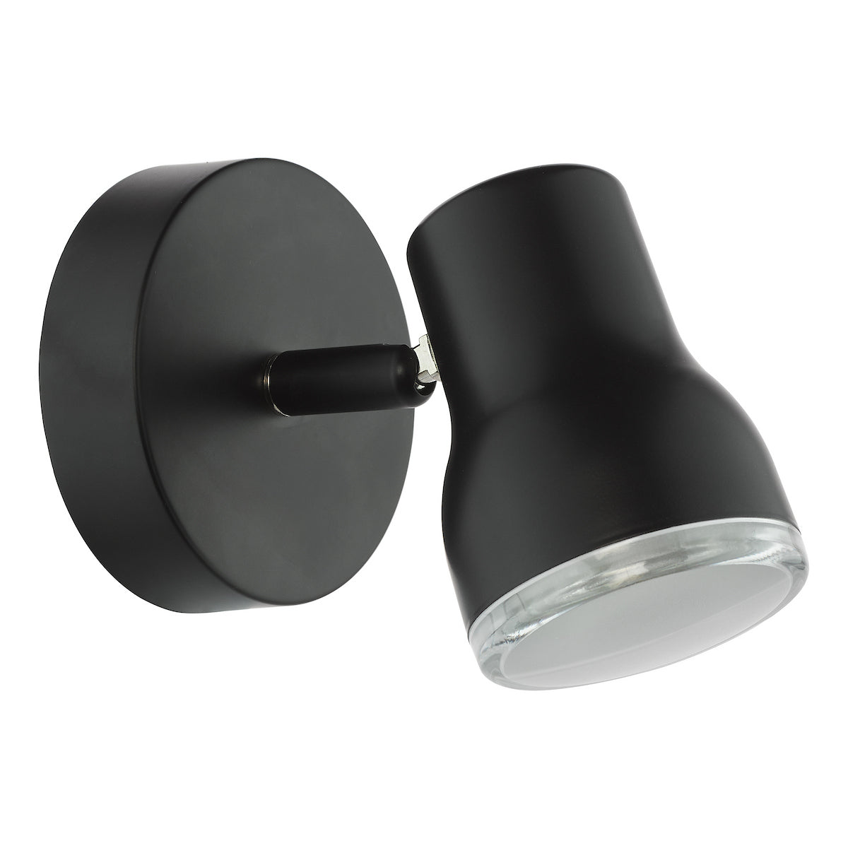Dar Clint Bathroom Wall Spotlight Matt Black IP44