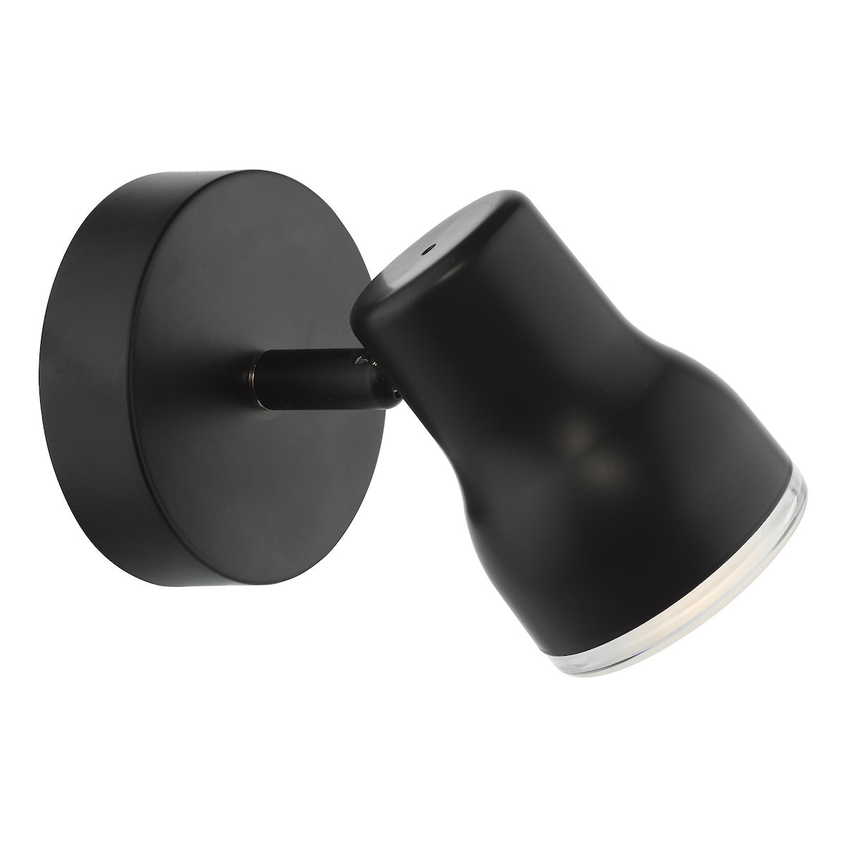Dar Clint Bathroom Wall Spotlight Matt Black IP44