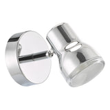 Dar Clint Bathroom Wall Spotlight Polished Chrome IP44