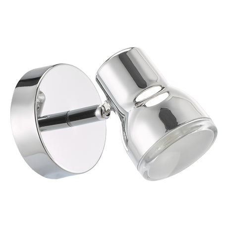 Dar Clint Bathroom Wall Spotlight Polished Chrome IP44