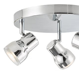 Dar Clint 3 Light Bathroom Plate Spotlight Polished Chrome IP44