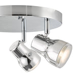 Dar Clint 3 Light Bathroom Plate Spotlight Polished Chrome IP44