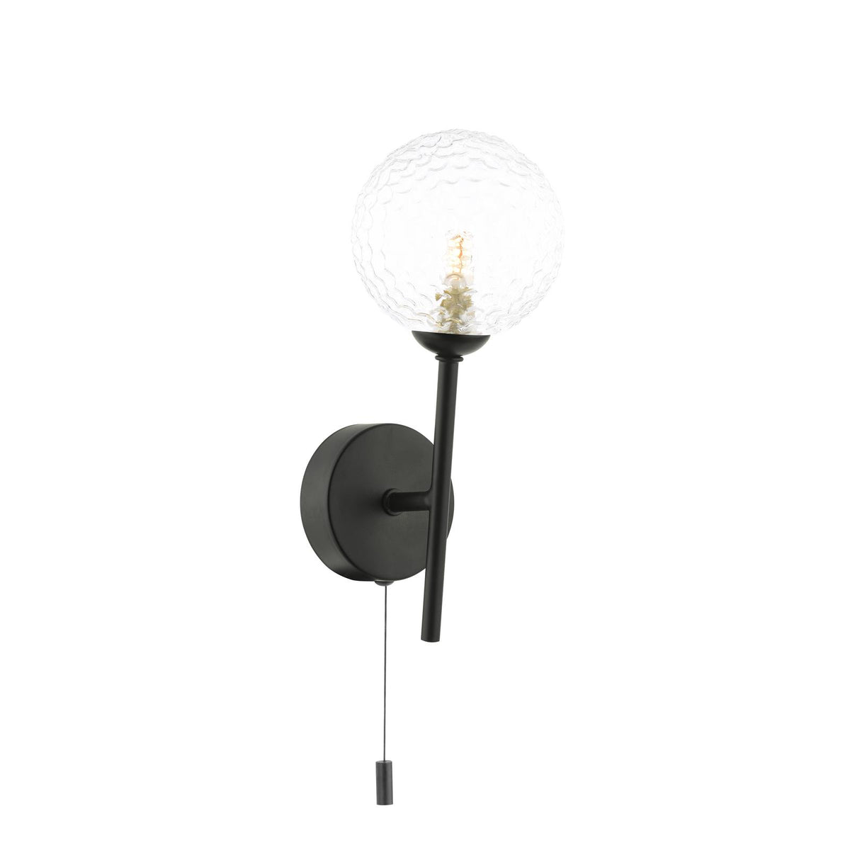Dar Cohen Wall Light Matt Black and Glass