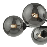 Dar Cohen 7 Light Semi Flush Matt Black Smoked Glass –  from Amos Lighting + Home