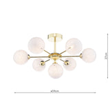 Dar Cohen 7 Light Semi-Flush Polished Gold & Confetti Glass –  from Amos Lighting + Home