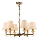 Dar Colenza 6 Light Pendant Antique Bronze and Travertine Fitting Only