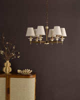 Dar Colenza 6 Light Pendant Antique Bronze and Travertine Fitting Only