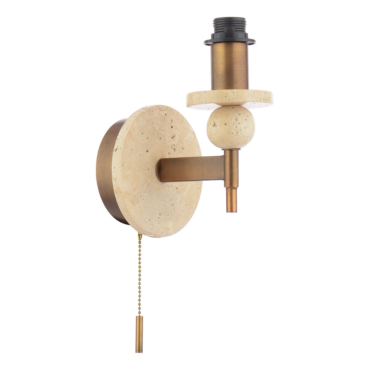 Dar Colenza Wall Light Antique Bronze and Travertine Bracket Only