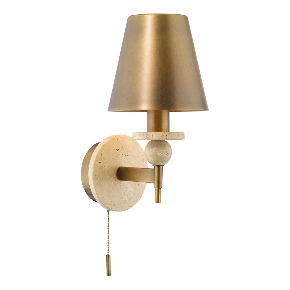 Dar Colenza Wall Light Antique Bronze and Travertine Bracket Only