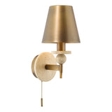 Dar Colenza Wall Light Antique Bronze and Travertine Bracket Only