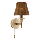 Dar Colenza Wall Light Antique Bronze and Travertine Bracket Only