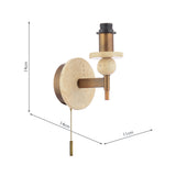 Dar Colenza Wall Light Antique Bronze and Travertine Bracket Only