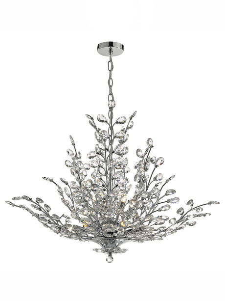 Dar Cordelia Crystal Chandelier Polished Chrome –  from Amos Lighting + Home