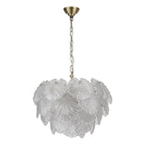 Dar Courtney 10 Light Pendant Textured Glass and Antique Brass –  from Amos Lighting + Home