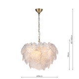 Dar Courtney 10 Light Pendant Textured Glass and Antique Brass –  from Amos Lighting + Home