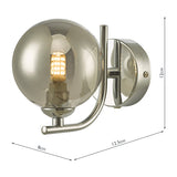 Dar Cradle Wall Light Polished Chrome Smoked Glass –  from Amos Lighting + Home