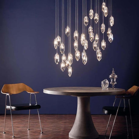 Dar Crystal 12 Light Cluster Pendant –  from Amos Lighting + Home