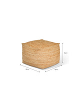 Garden Trading Cerney Square Foot Stool Jute, Natural