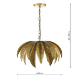 Dar Cara Pendant Antique Gold –  from Amos Lighting + Home