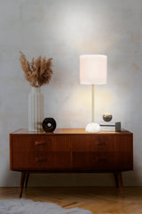 Franklite Brooke Satin Brass Table Lamp
