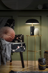 Franklite Dawn Matt Black Table Lamp