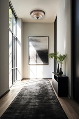 Franklite Emerson Dark Brown Flush Ceiling Light