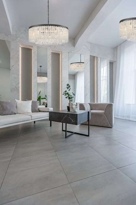 Franklite Coral 8lt Pendant Chandelier in matt black