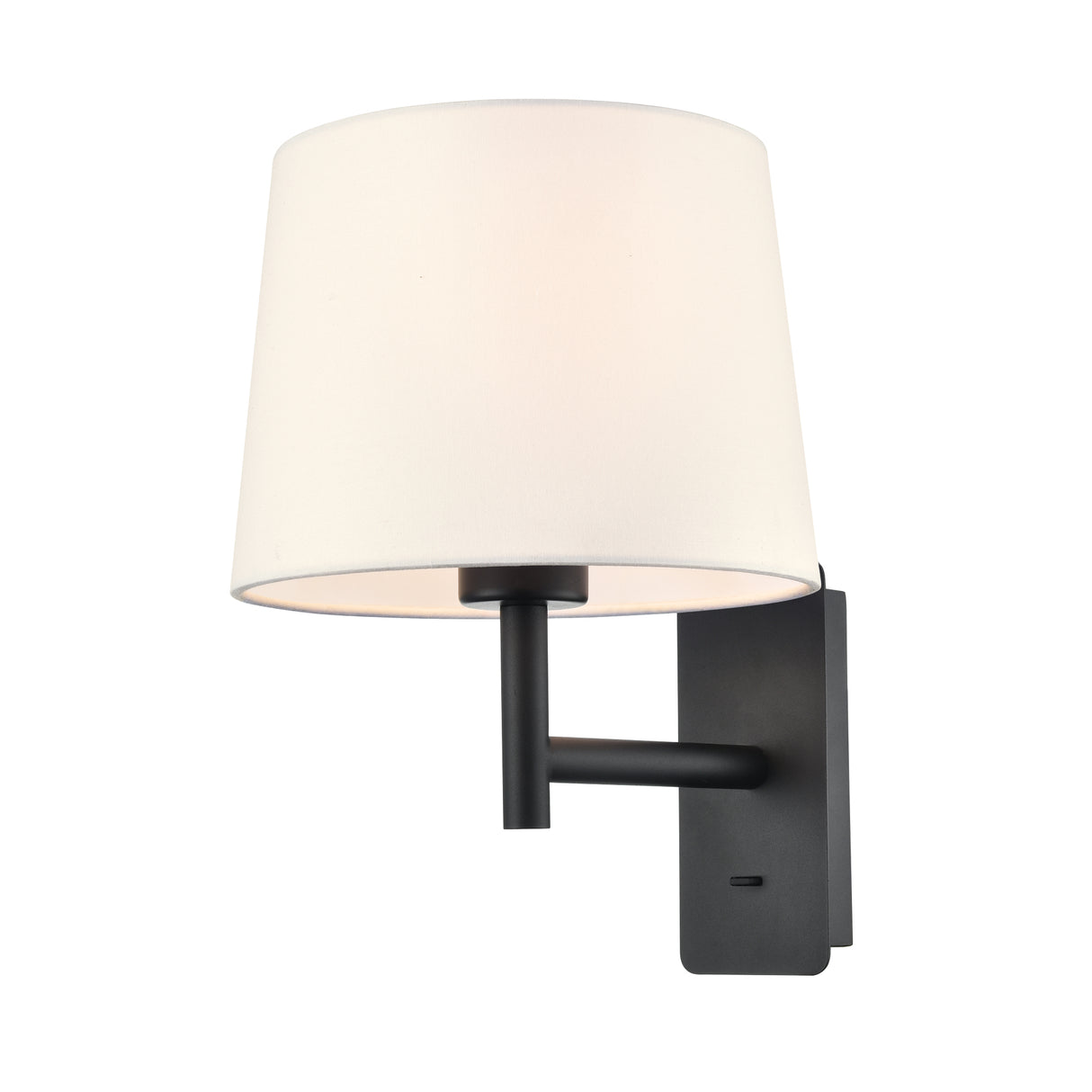 Franklite Christie Bedside Wall Light Matt Black