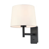 Franklite Christie Bedside Wall Light Matt Black