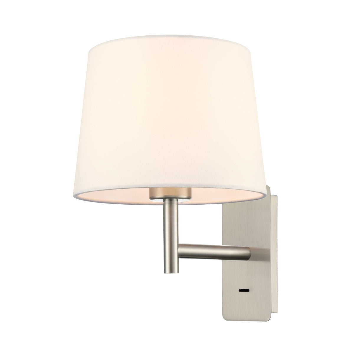 Franklite Christie Bedside Wall Light Satin Nickel