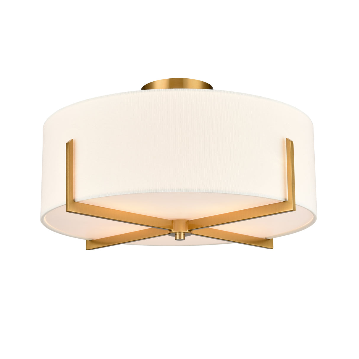 Franklite Clifton 4lt Flush Light Brass