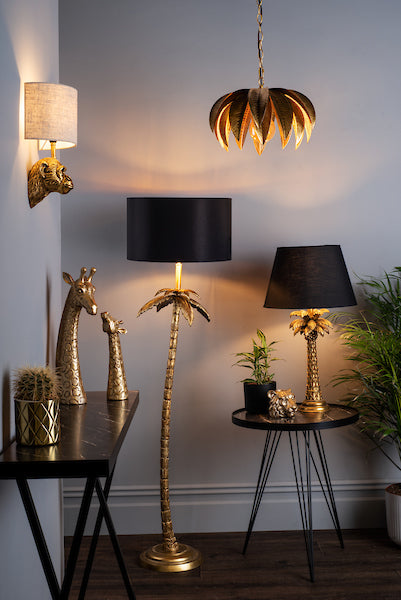 Dar Coco Floor Lamp Antique Gold With Shade –  from Amos Lighting + Home