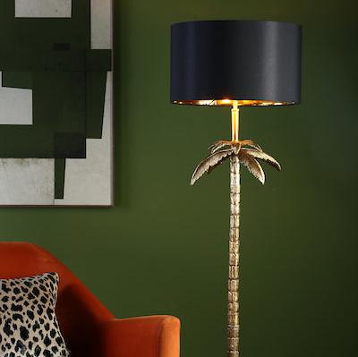 Dar Coco Floor Lamp Antique Gold With Shade –  from Amos Lighting + Home