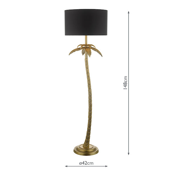 Dar Coco Floor Lamp Antique Gold With Shade –  from Amos Lighting + Home