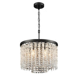 Franklite Coral 6lt Pendant Chandelier in matt black