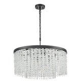 Franklite Coral 8lt Pendant Chandelier in matt black