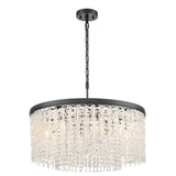 Franklite Coral 8lt Pendant Chandelier in matt black