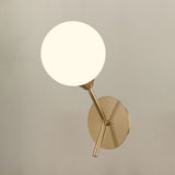 Franklite Cosmic Wall Light in antique gold with matt opal glass