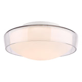 Dar Dagon 3 Light Bathroom Ceiling Light Glass and Opal Glass IP44
