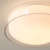 Dar Dagon 3 Light Bathroom Ceiling Light Glass and Opal Glass IP44