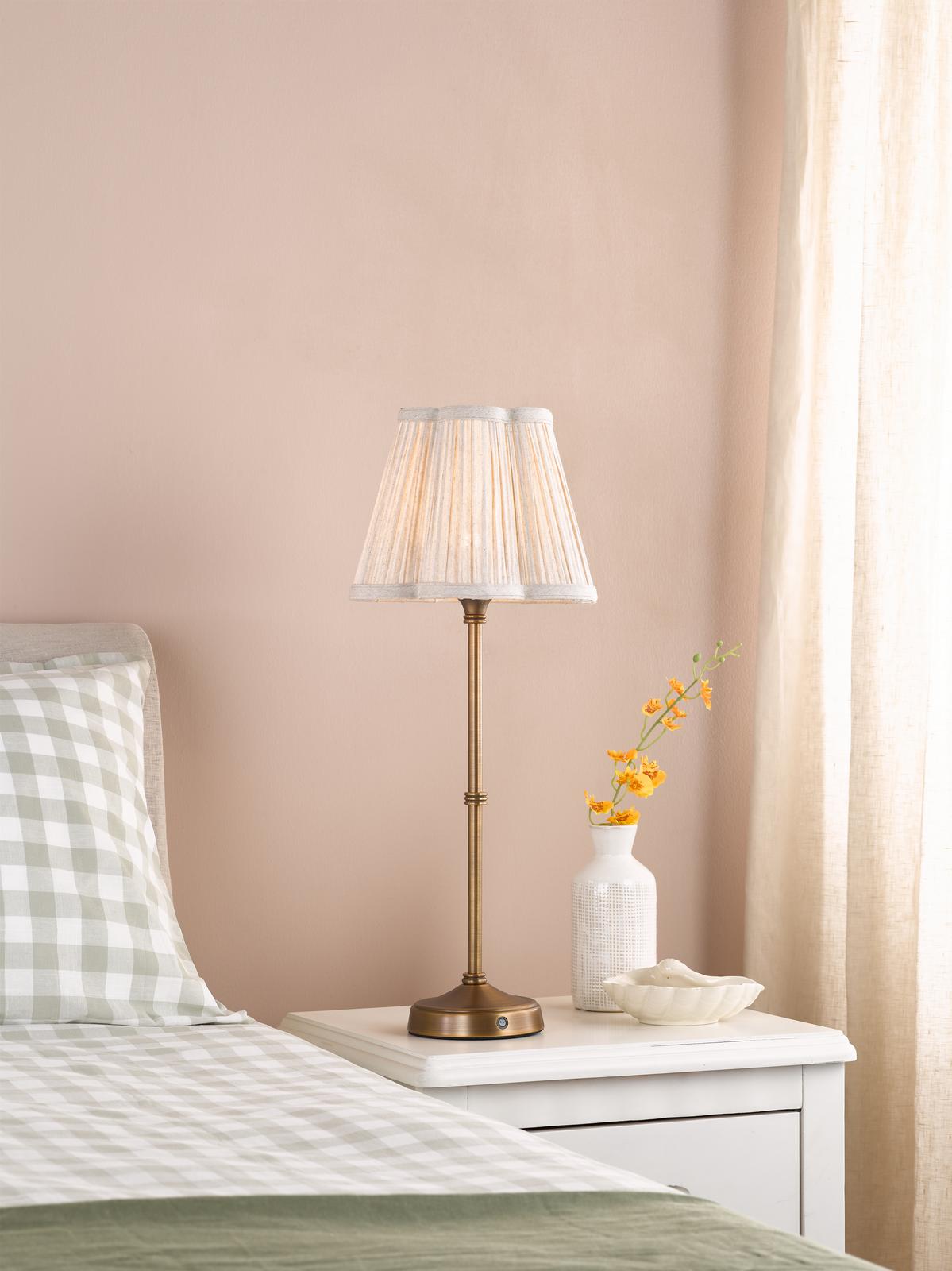 Dar Dahl Rechargeable Table Lamp Antique Bronze Base Only LED