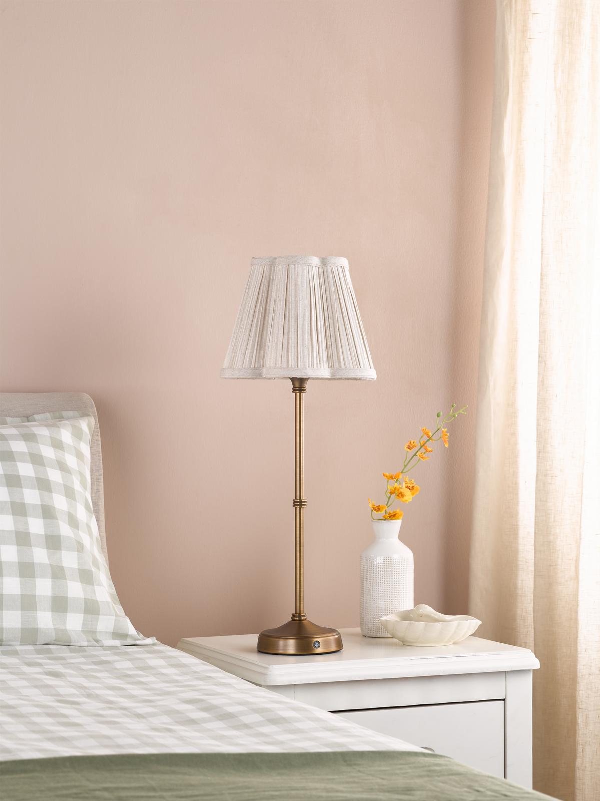 Dar Dahl Rechargeable Table Lamp Antique Bronze Base Only LED