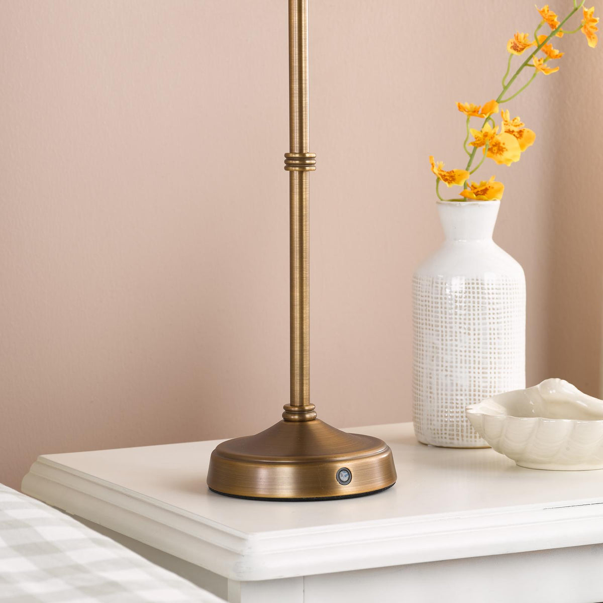 Dar Dahl Rechargeable Table Lamp Antique Bronze Base Only LED