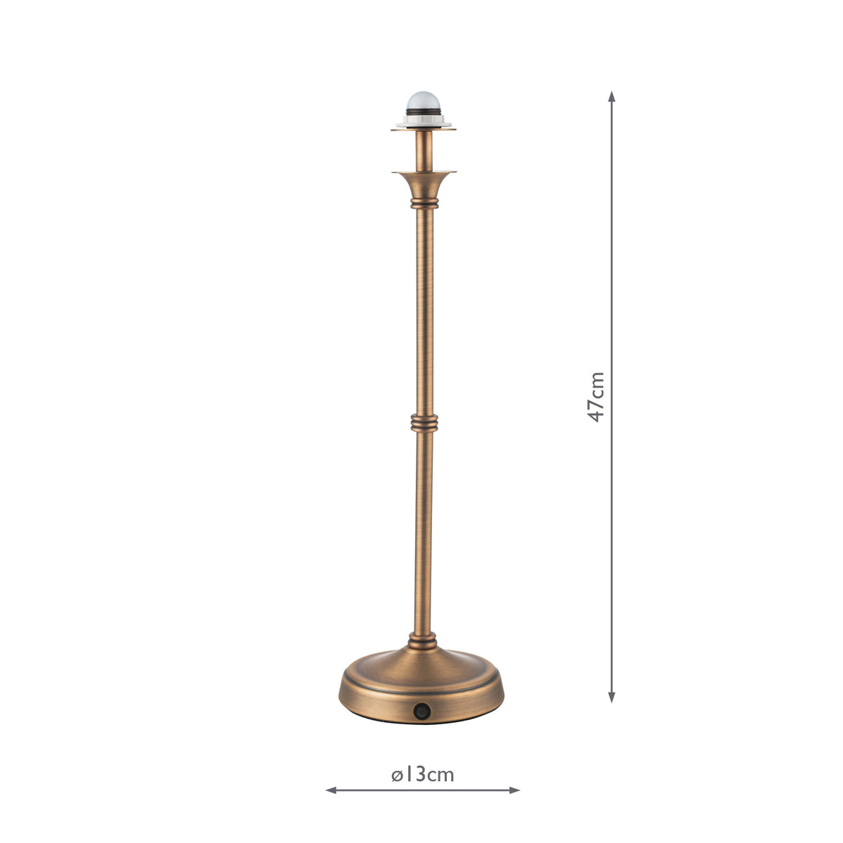 Dar Dahl Rechargeable Table Lamp Antique Bronze Base Only LED